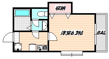 バンボーハイツ2号館 間取り図