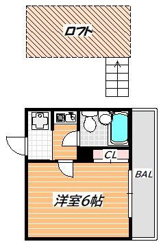 ローズアパートＢ9番館 間取り