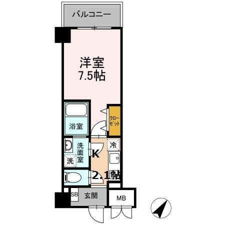 ＴＲＥ　ＬＵＣＥ横濱関内 403号室 間取り