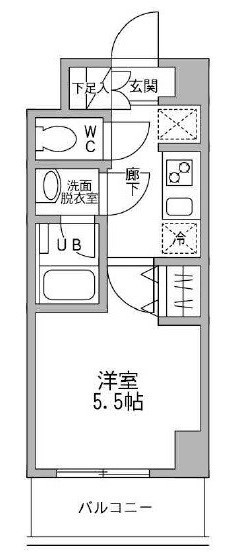 パークフラッツ横濱平沼橋 804号室 間取り