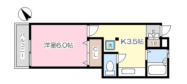 第８アサヒハイツ  間取り