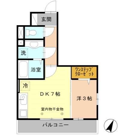 イリヴェール東ヶ丘 201号室 間取り