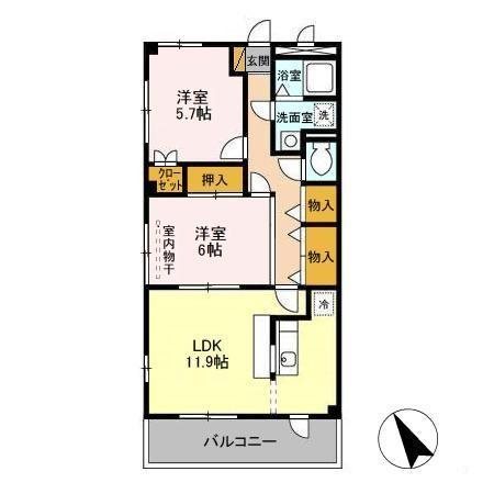 アカンサスK 間取り図