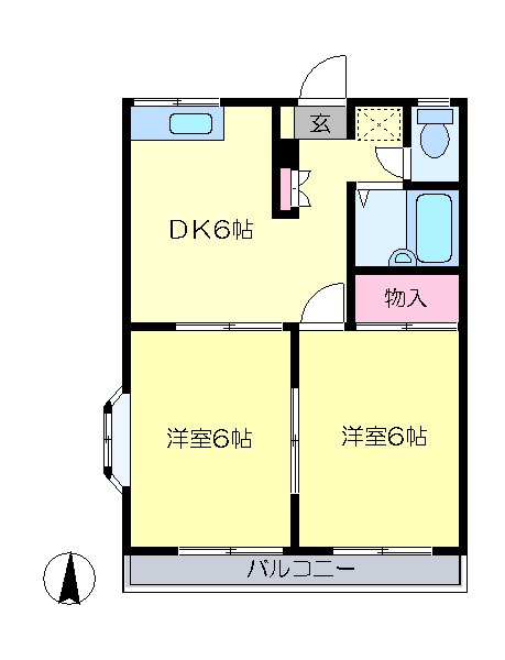 エステートピア新川崎Ａ棟 間取り図