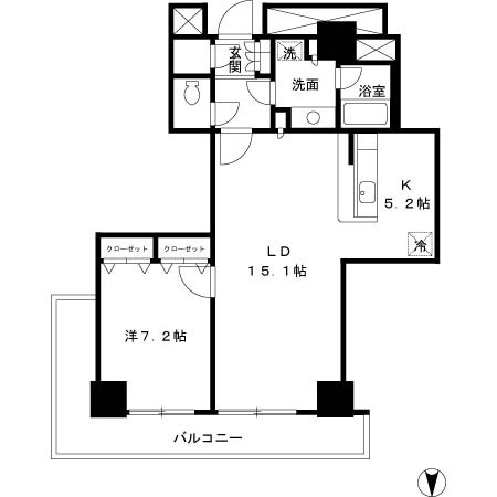 パシフィックロイヤルコートみなとみらいアーバンタワー 903号室 間取り