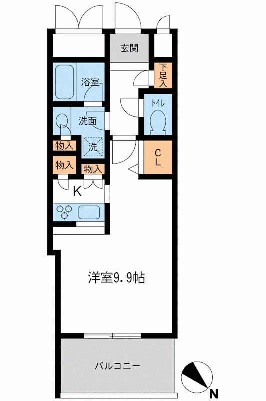 メトロタワー山下町 906号室 間取り