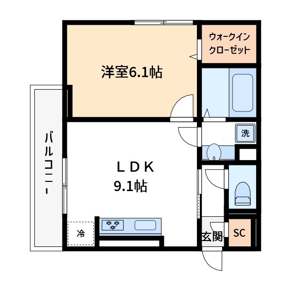 ボヌール大島上町 間取り図