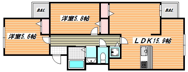 パークグレイスA棟 間取り図