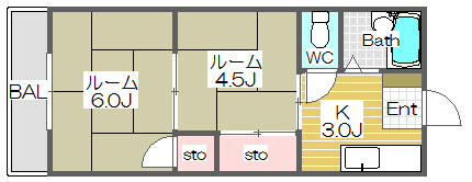 コーポＴ.K  間取り図