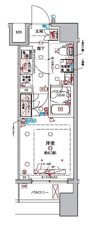 ラクラス横浜 505号室 間取り