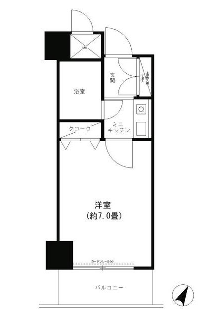 コシノパークサイドビル 605号室 間取り