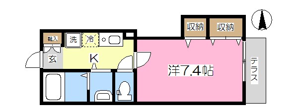 グリーンリーフ東門前 101号室 間取り