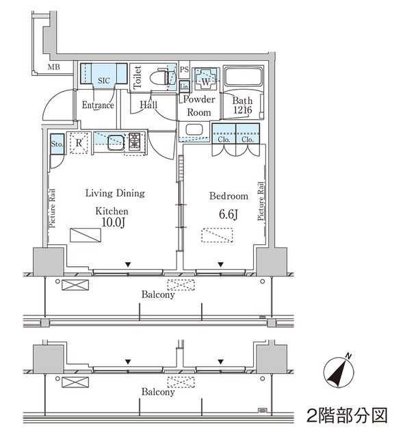 パークアクシス横濱大通り公園 間取り図