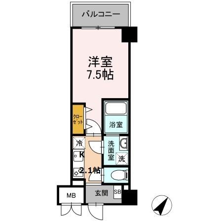 ＴＲＥ　ＬＵＣＥ横濱関内 802号室 間取り