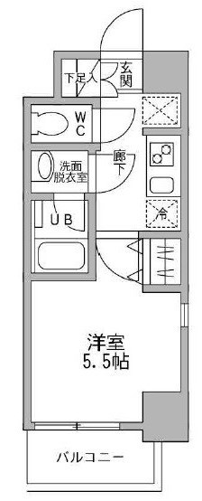 パークフラッツ横濱平沼橋 606号室 間取り