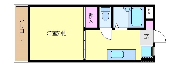 あらいマンション  402号室 間取り