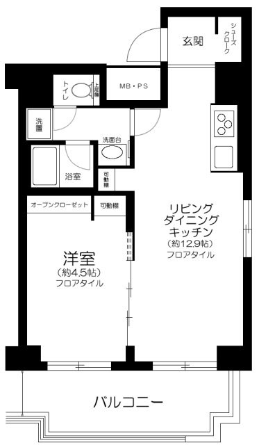 メイツ伊勢佐木長者町 805号室 間取り