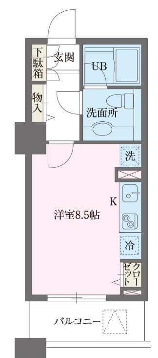 ドゥーエ横浜駅前 807号室 間取り