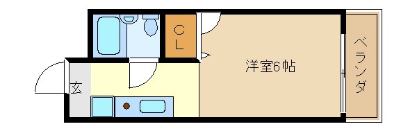 エルクレアドール 103号室 間取り