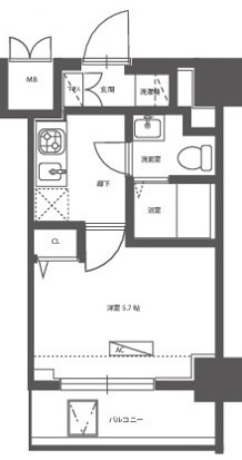 Etervo川崎大師 702号室 間取り