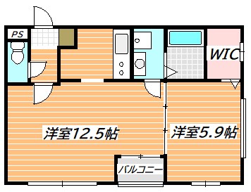 ラ・クールＭ 間取り図