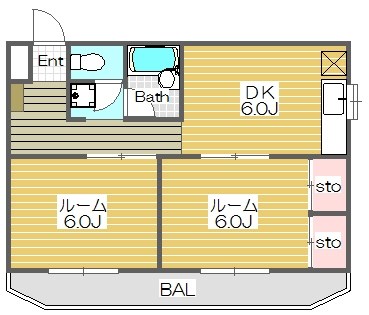 ハイツ熊野  304号室 間取り