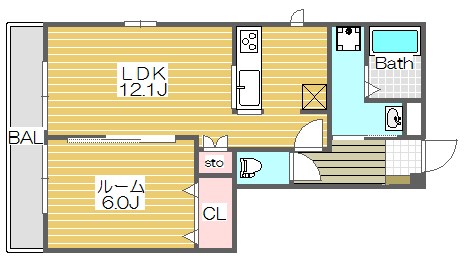 オリエンス   302号室 間取り