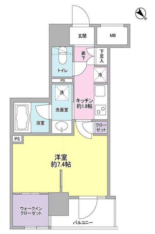 ルメイユ横浜関内 702号室 間取り