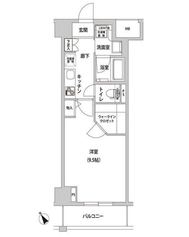 ラ・メージュ山下公園 603号室 間取り