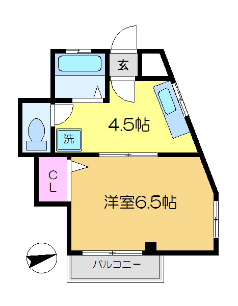 101号室 間取り