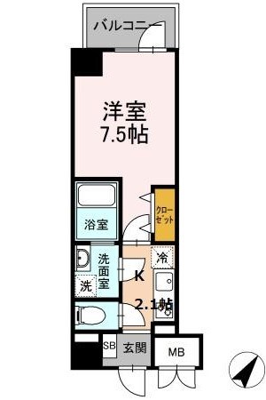 ＴＲＥ　ＬＵＣＥ横濱関内 901号室 間取り