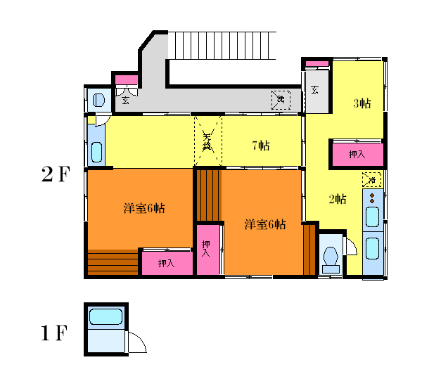 渡田東アパート 間取り