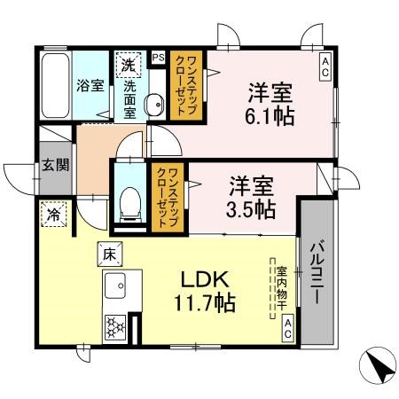 (仮)D-ROOM昭和二丁目 間取り図