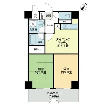 ライオンズマンション伊勢佐木町第２ 間取り図