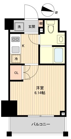 レノス新子安 905号室 間取り