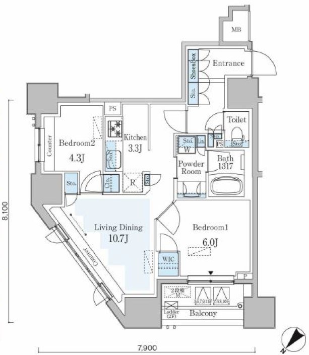 GRAN　PASEO横濱関内PREMIUM 間取り図