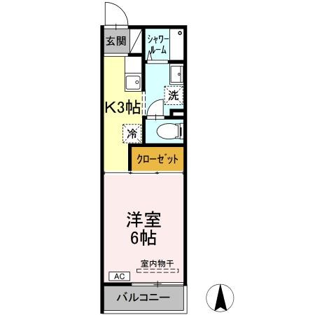 ドゥメゾン白楽 202号室 間取り