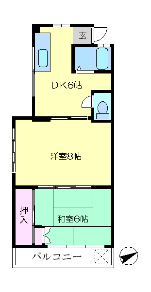 コーポフジ 間取り図