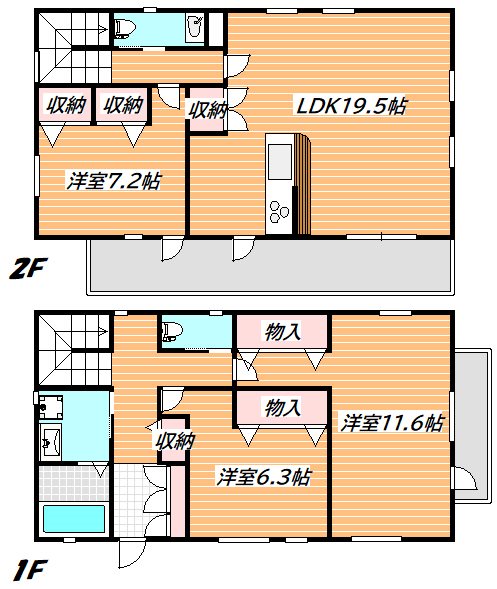 当代島1丁目戸建 間取り図