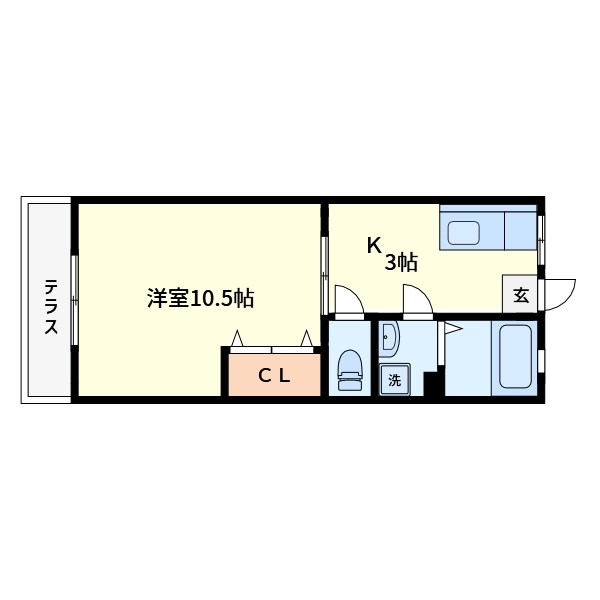 ユウハイツ 104号室 間取り