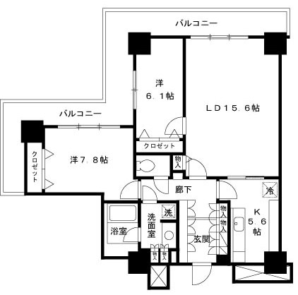 パシフィックロイヤルコートみなとみらいオーシャンタワー 間取り図