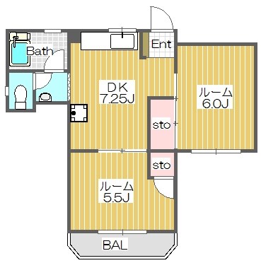 コーポ大常 間取り図