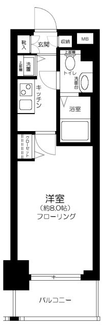 グランド・ガーラ横浜伊勢佐木町 209号室 間取り