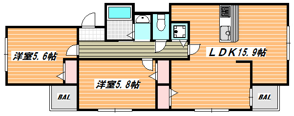 パークグレイスA棟 間取り図