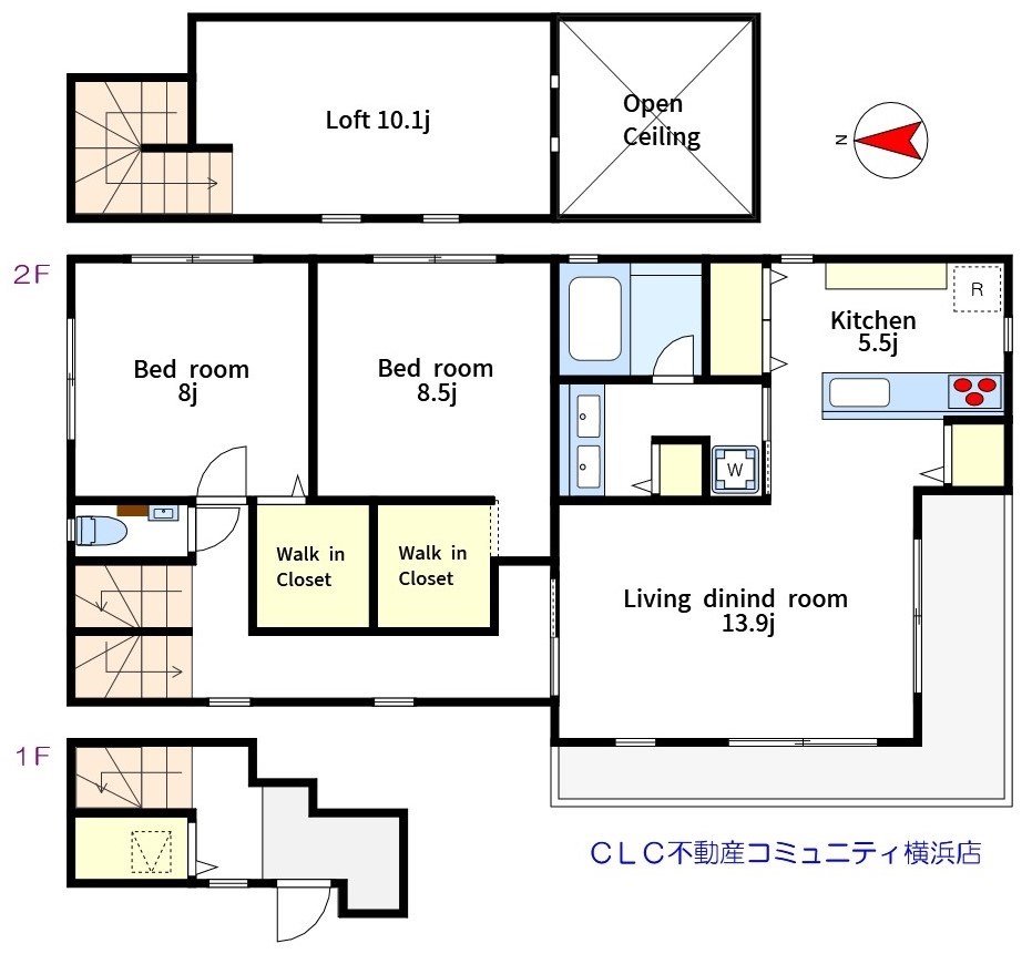 ローズコート東神奈川 間取り図