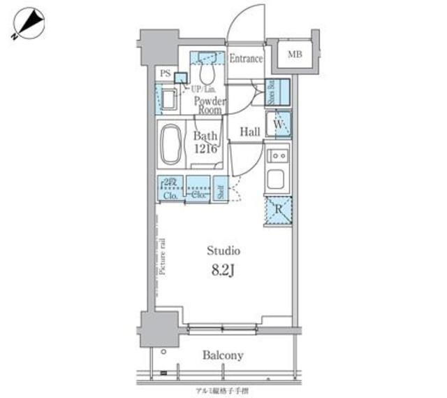 パークアクシス横浜反町公園 206号室 間取り