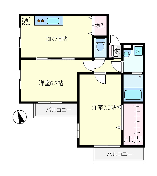 フロイデ 間取り図