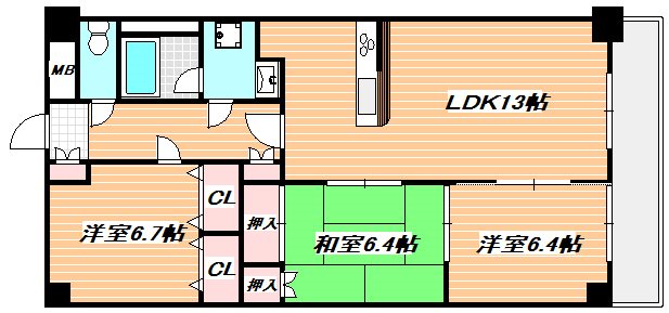 フレア浦安 間取り図