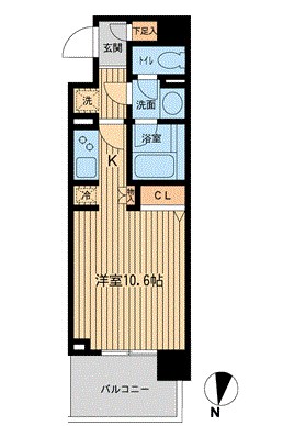 ドゥーエ横濱台町 1005号室 間取り