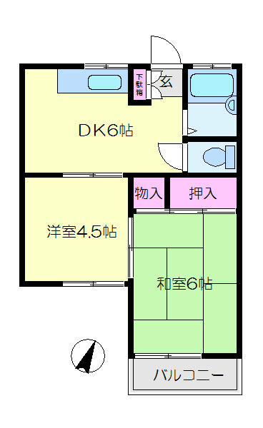 202号室 間取り